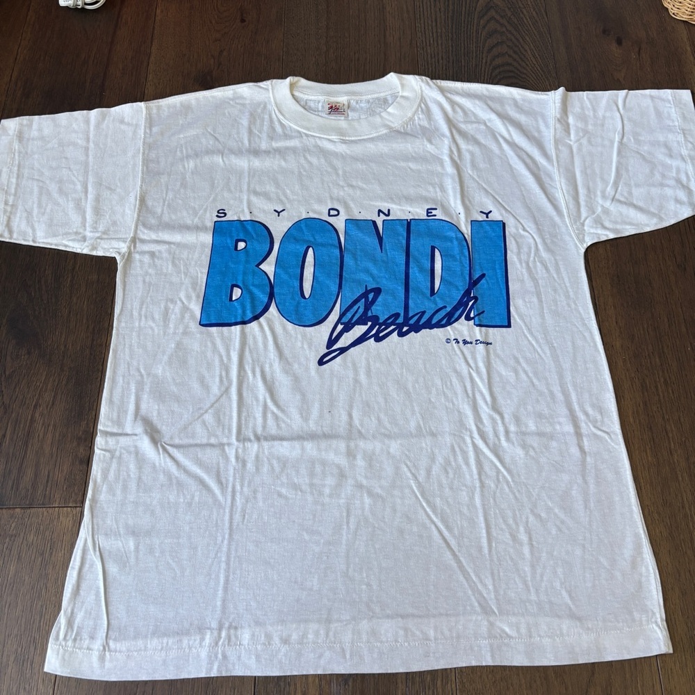 Vintage Single Stitch T-shirt Bondi Beach Sydney Australia Men’s Size L New/NOS
